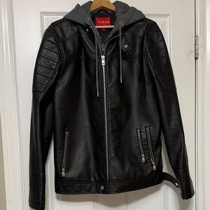 GUESS Black Jacket with Gray Hood